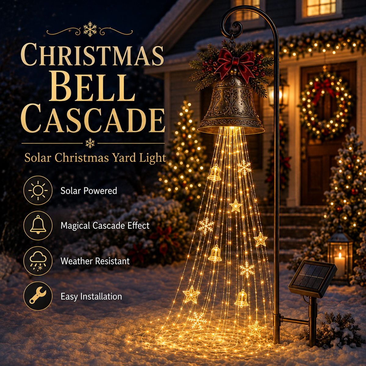 🎅✨ Santa’s Magical Flying Sleigh 🎄 Solar Christmas Yard Light