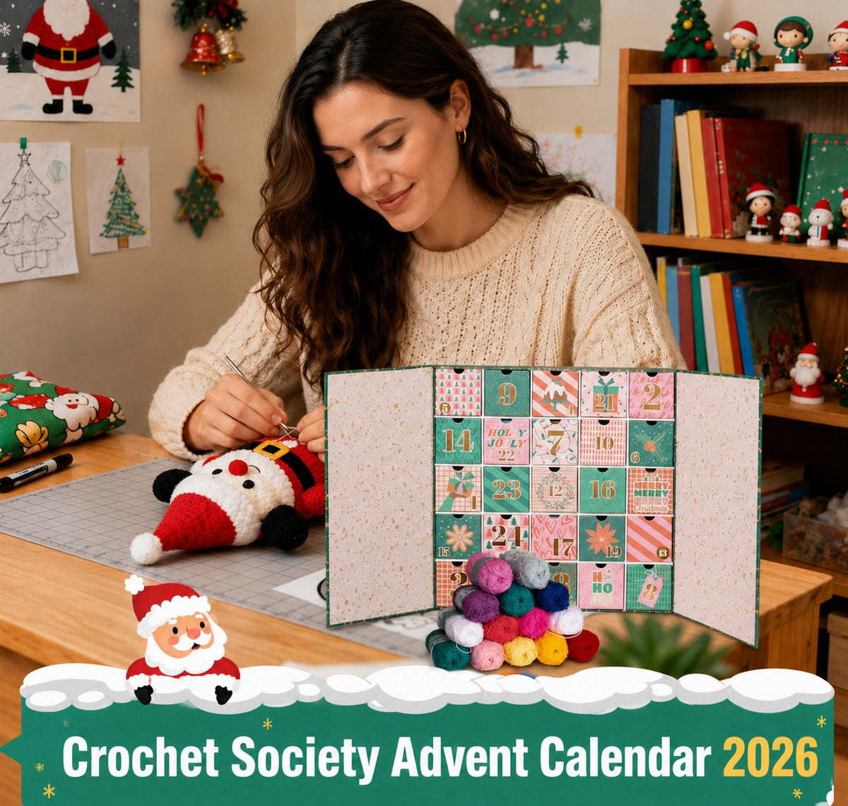 🧶🎄 25 Days of Crochet Magic – Advent Calendar 2026 with Yarn, Tools & Creative Surprises