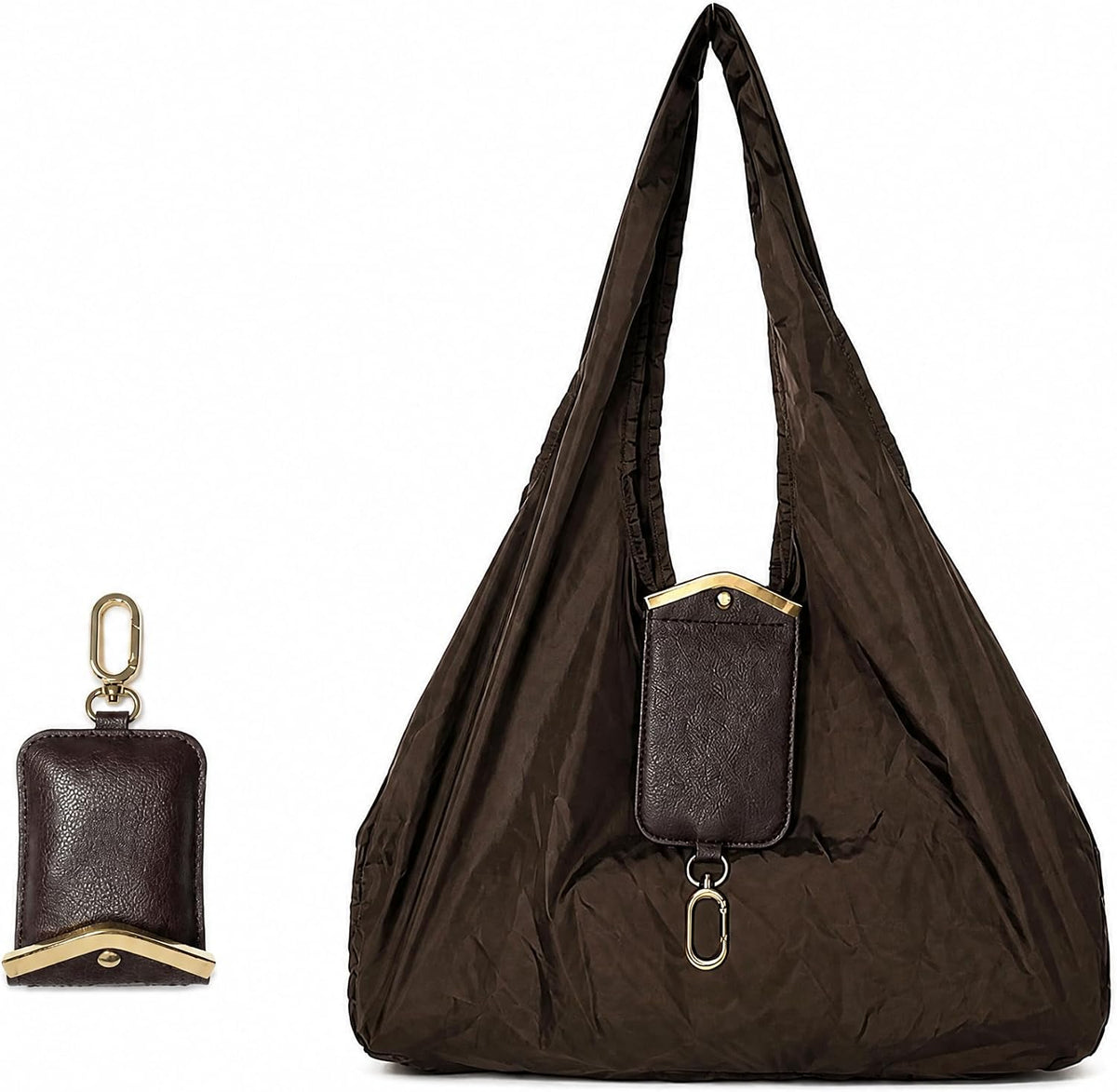 🛍️ Foldable Tote Bag Keychain – Compact, foldable, and easy to carry. Clip it to your keys, bag, or belt and unfold it whenever you need extra storage.
