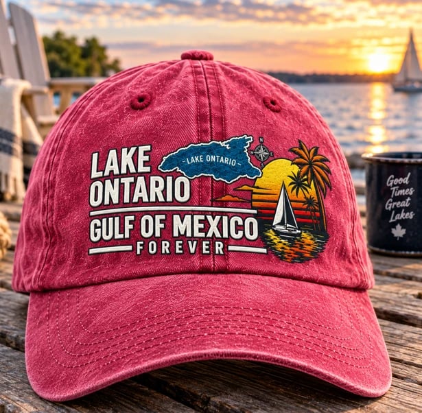š„ Lake Ontario & Gulf Forever Vintage Embroidered Cap š