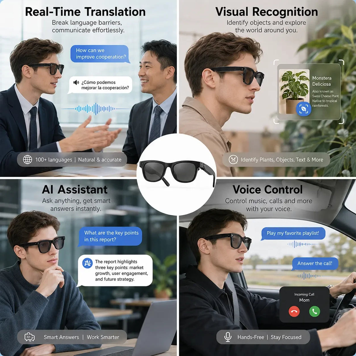 🔥 Smart AI Camera Glasses – 8MP Photochromic Lenses & Touch Control.