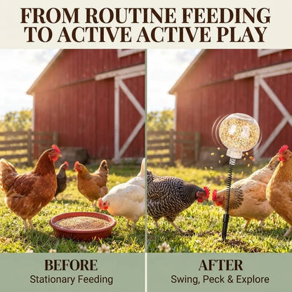 🔥 LAST DAY 49% OFF 📍Interactive Swinging Chicken Feeder Toy