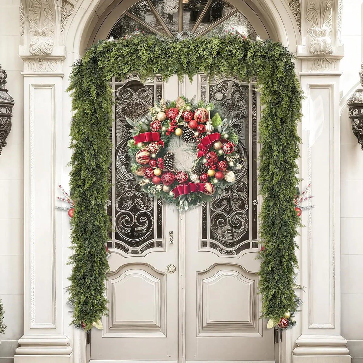 🎄 60% OFF — 2-Pack 6FT Real Touch Cedar Garland