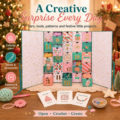 🧶🎄 25 Days of Crochet Magic – Advent Calendar 2026 with Yarn, Tools & Creative Surprises