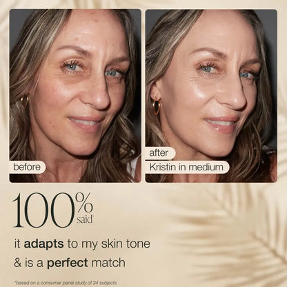 tarte CC color-correcting tinted serum + creaseless setting powder