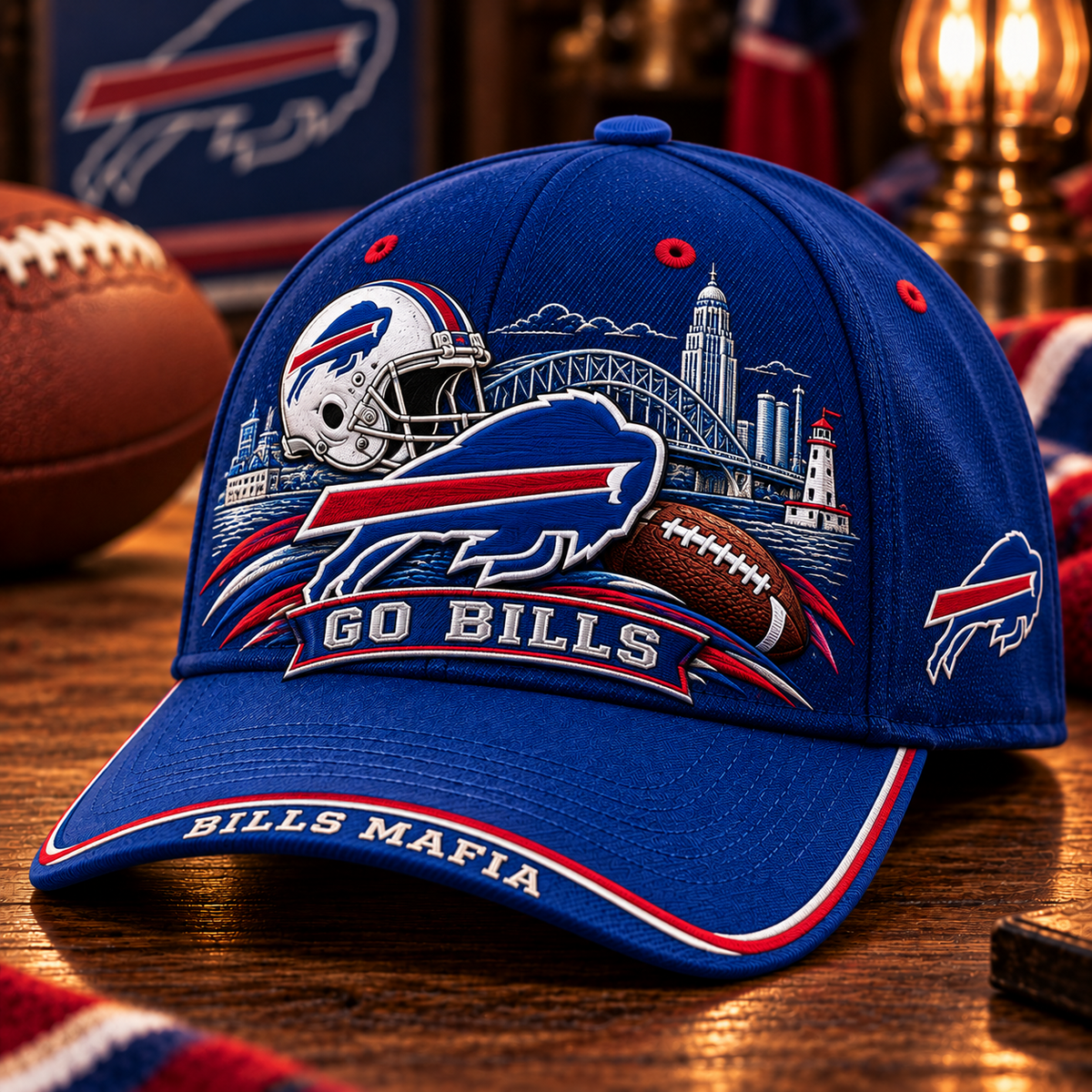 🇺🇸 Last Day Promo: 49% OFF🏈 Go Bills Game Day Cap – Football Fan Gift