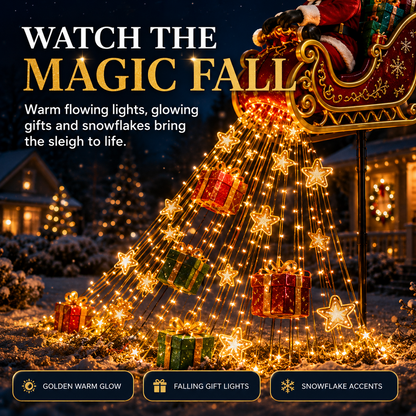 🎅✨ Santa’s Magical Flying Sleigh 🎄 Solar Christmas Yard Light