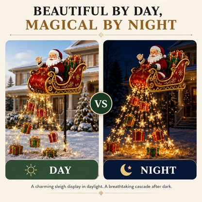 🎅✨ Santa’s Magical Flying Sleigh 🎄 Solar Christmas Yard Light