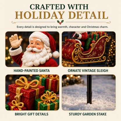 🎅✨ Santa’s Magical Flying Sleigh 🎄 Solar Christmas Yard Light