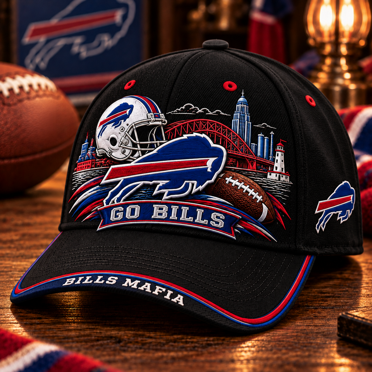🇺🇸 Last Day Promo: 49% OFF🏈 Go Bills Game Day Cap – Football Fan Gift