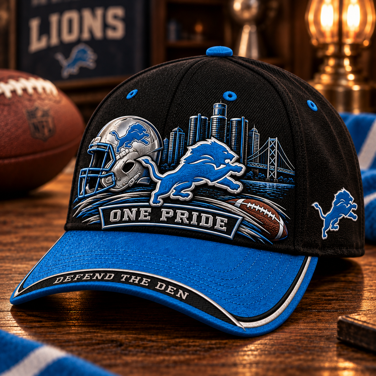 🇺🇸 Last Day Promo: 49% OFF🦁 ONE PRIDE Football Fan Cap – Defend The Den Game Day Ha