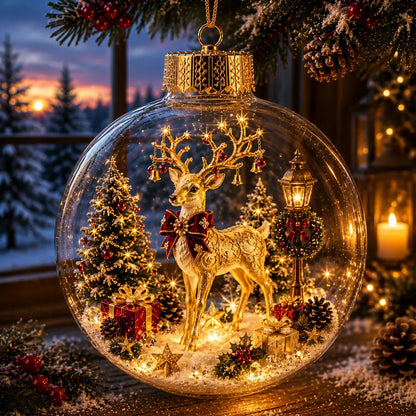 ✨🎄 Light-Up Christmas Story Ornament – Magical Mini Holiday Scene Decor
