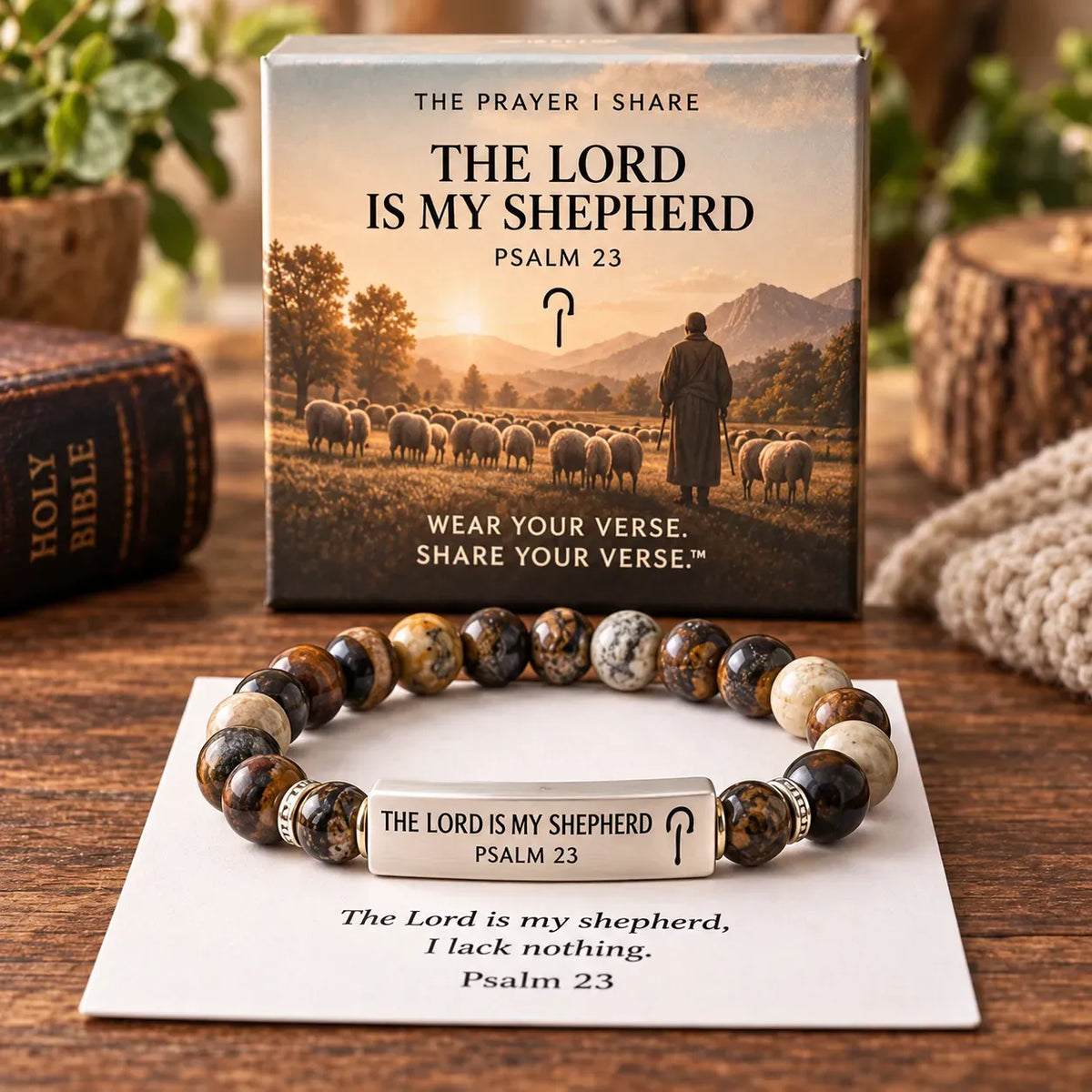 ✝️ Wear Your Verse Scripture Bracelet | 6 Meaningful Bible Messages with Coordinating Beads & Gift Box