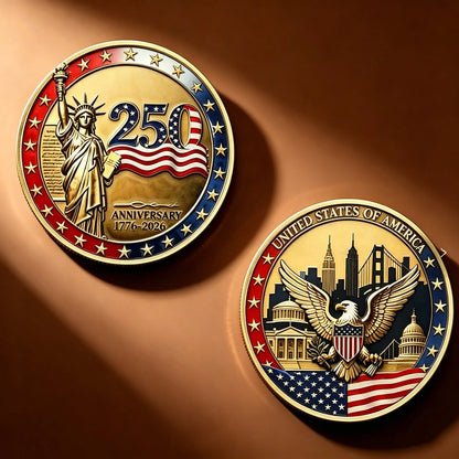 🔥HOT SALE✨9PCS USA 250th Anniversary Commemorative Coin Gift Set