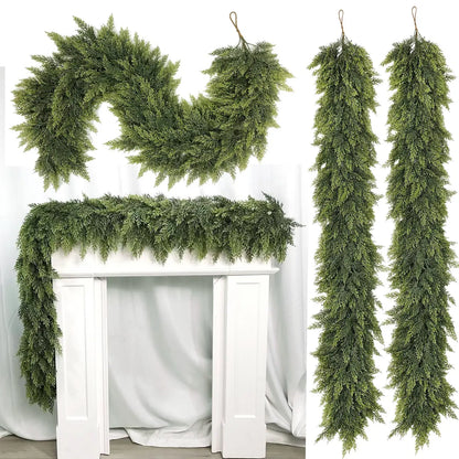 🎄 60% OFF — 2-Pack 6FT Real Touch Cedar Garland