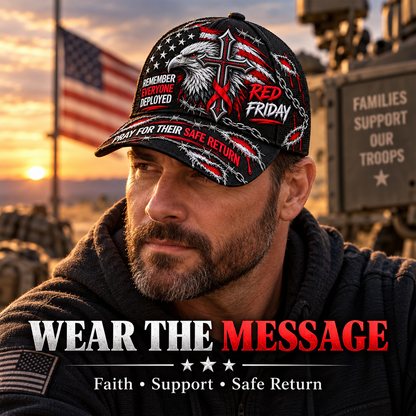 🇺🇸 Last Day Promo: 49% - RED Friday Eagle Cross Safe Return Baseball Cap