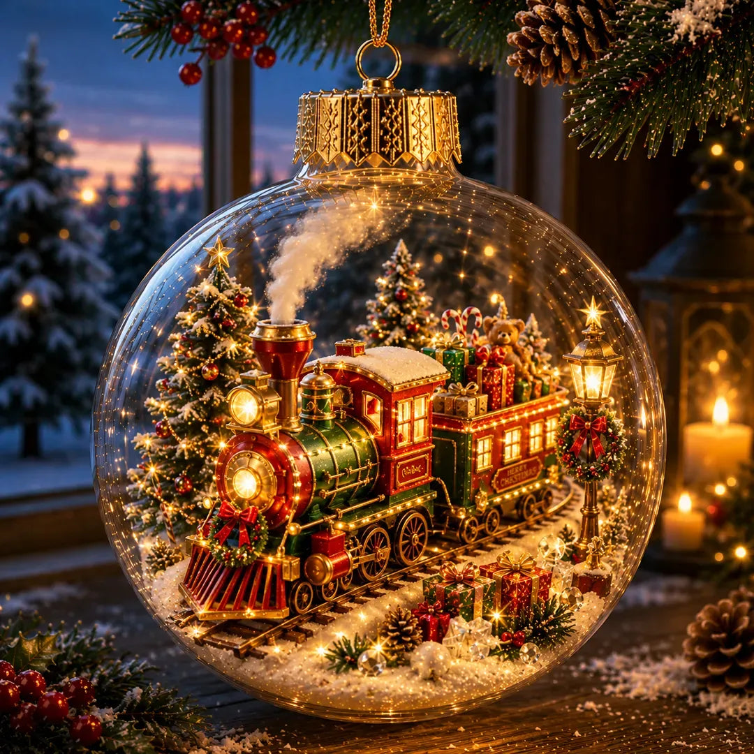 ✨🎄 Light-Up Christmas Story Ornament – Magical Mini Holiday Scene Decor