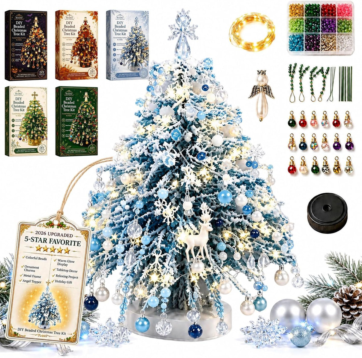 🎄🔥 2027 Ultimate DIY Crystal Christmas Tree Kit – Build Your Own Sparkling 3D Holiday Masterpiece!
