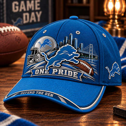 🇺🇸 Last Day Promo: 49% OFF🦁 ONE PRIDE Football Fan Cap – Defend The Den Game Day Ha