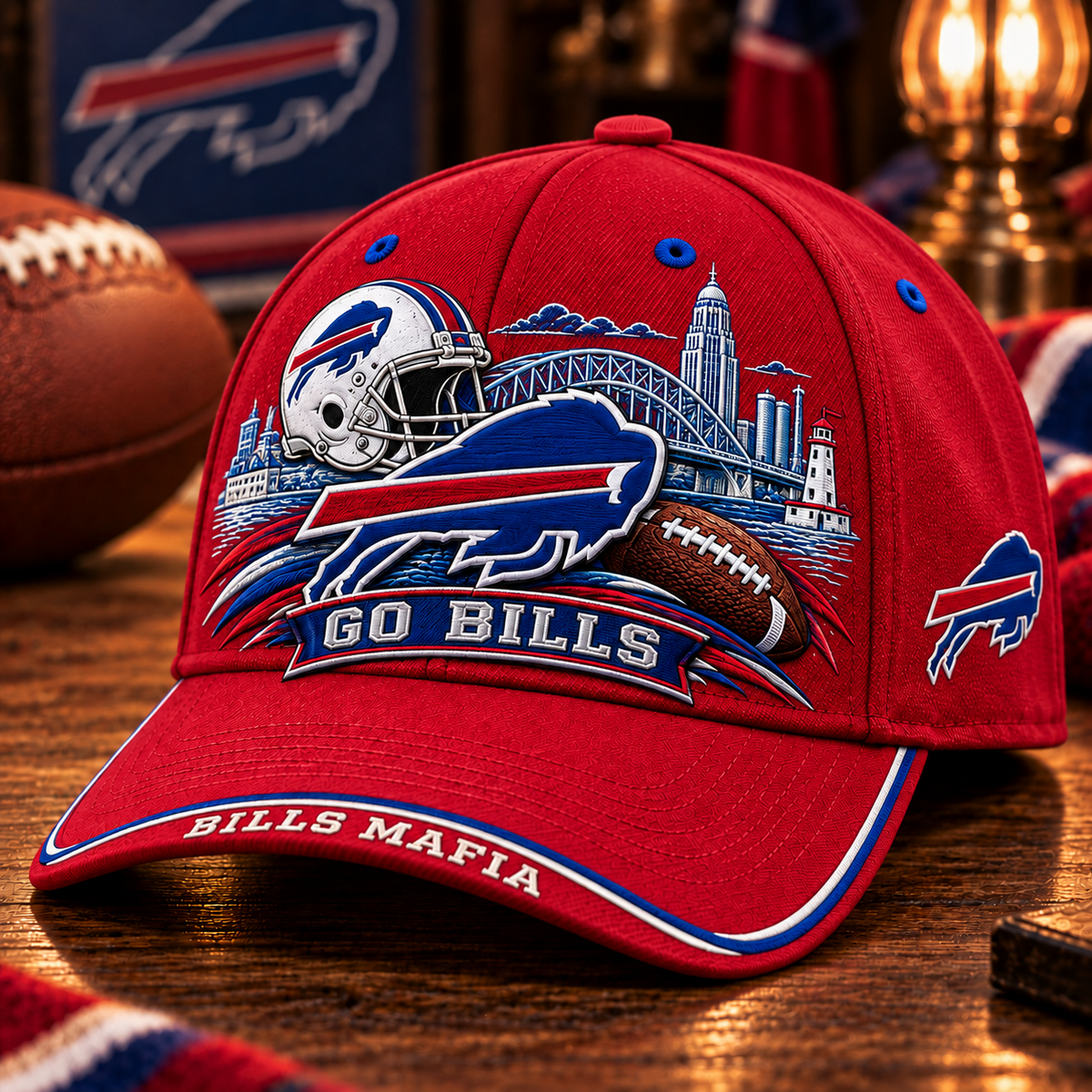 🇺🇸 Last Day Promo: 49% OFF🏈 Go Bills Game Day Cap – Football Fan Gift