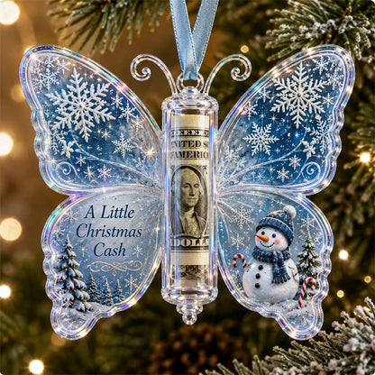🦋💵 Christmas Butterfly Money Gift Ornament – Holiday Cash Holder Keepsake🎄✨