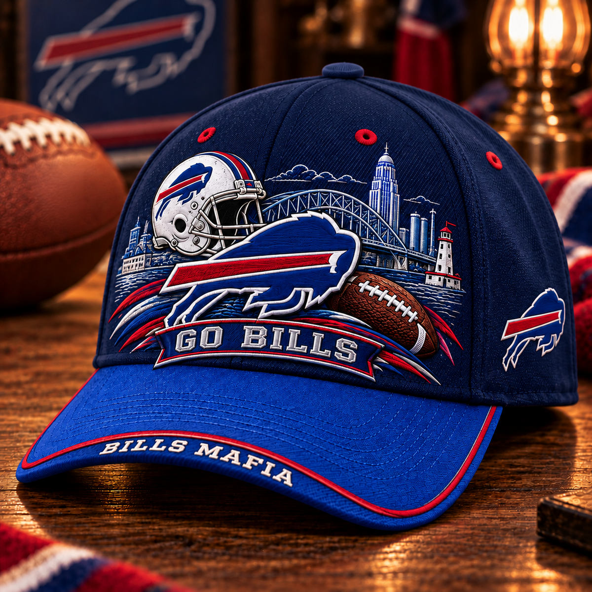 🇺🇸 Last Day Promo: 49% OFF🏈 Go Bills Game Day Cap – Football Fan Gift
