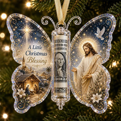 🦋💵 Christmas Butterfly Money Gift Ornament – Holiday Cash Holder Keepsake🎄✨