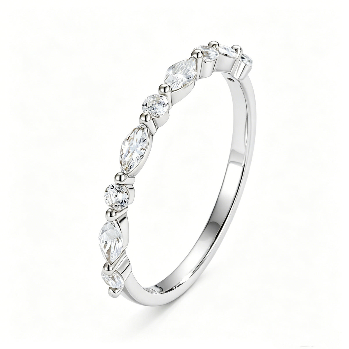 Luxury Radiant Cut Moissanite Ring Set