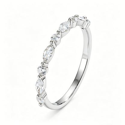 Luxury Radiant Cut Moissanite Ring Set