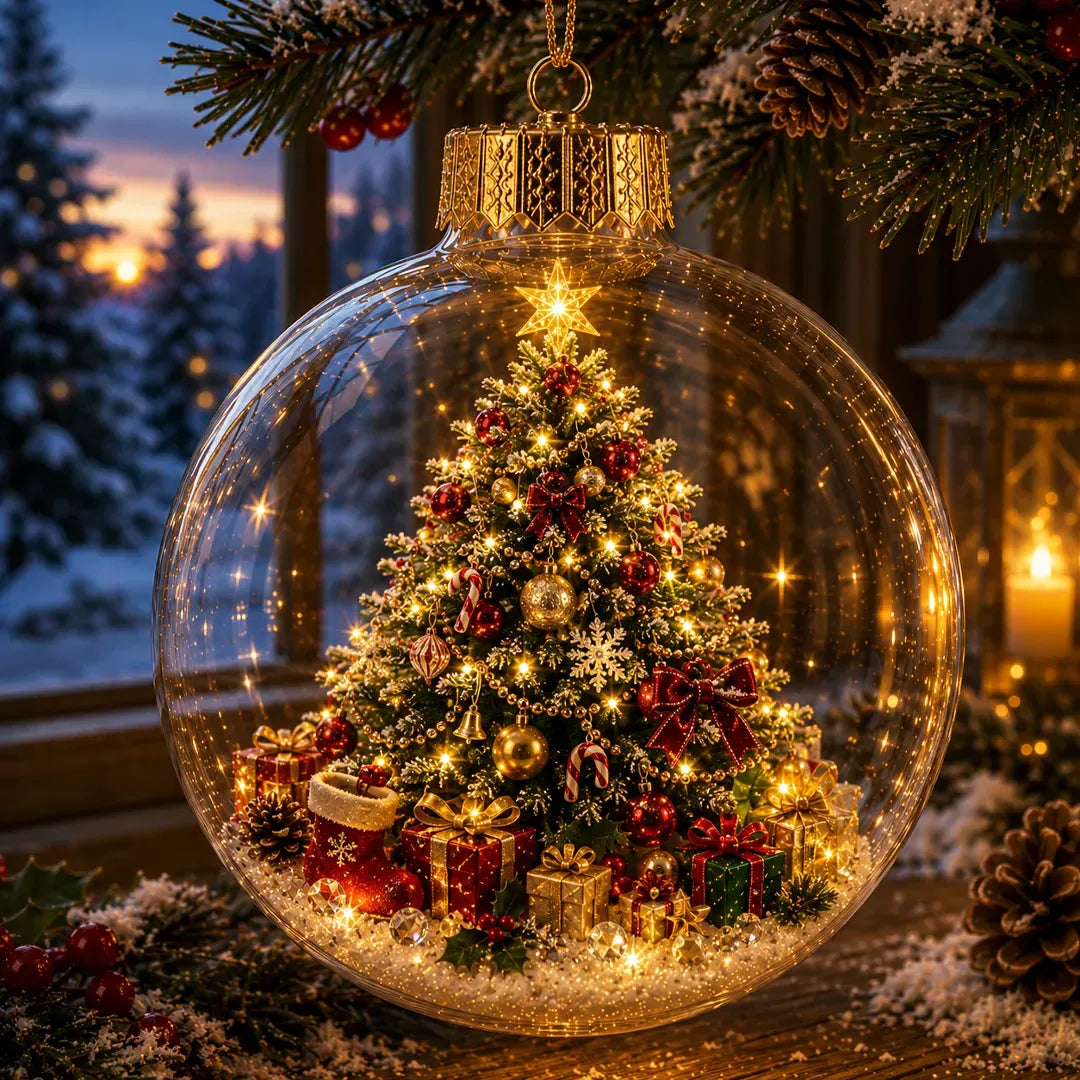 ✨🎄 Light-Up Christmas Story Ornament – Magical Mini Holiday Scene Decor