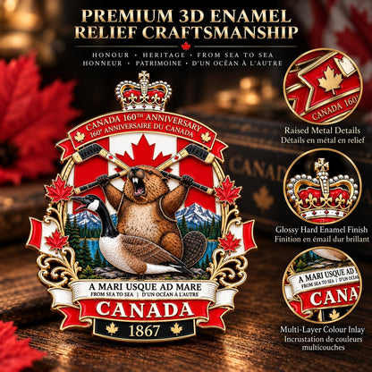 🍁Canada 160th Anniversary “A Mari Usque Ad Mare” Tribute Metal Badge