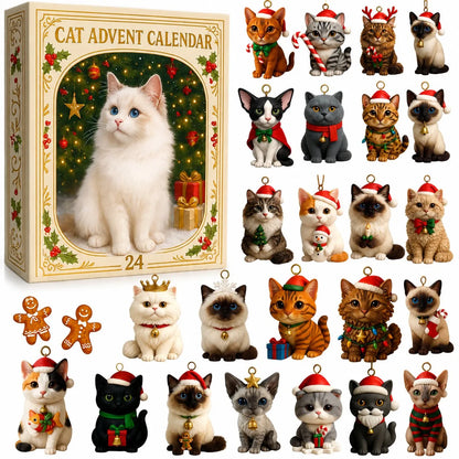 🎄💥Advent Calendar 2026 Cat Advent Calendar - Giftfor Adults Friends CatOwners and Lovers Christmas Holiday Countdown Gift🐈(Single-sided printing)