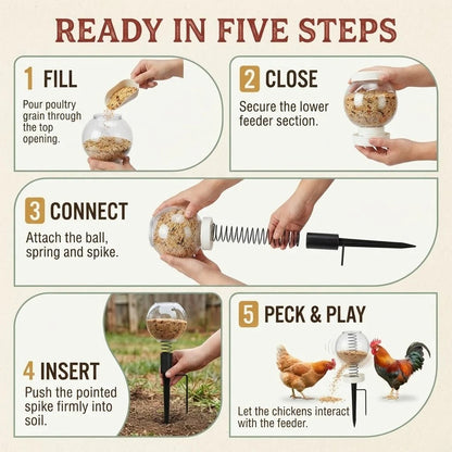 🔥 LAST DAY 49% OFF 📍Interactive Swinging Chicken Feeder Toy