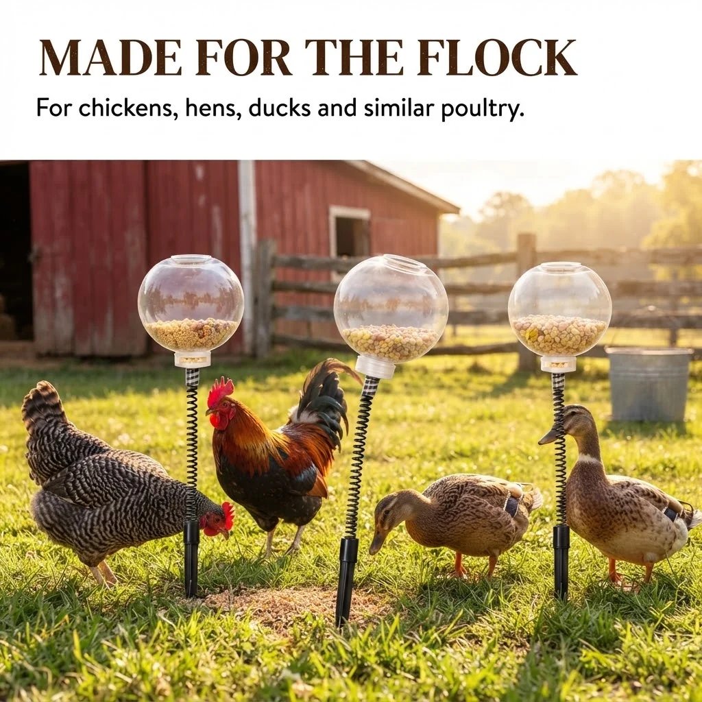 🔥 LAST DAY 49% OFF 📍Interactive Swinging Chicken Feeder Toy