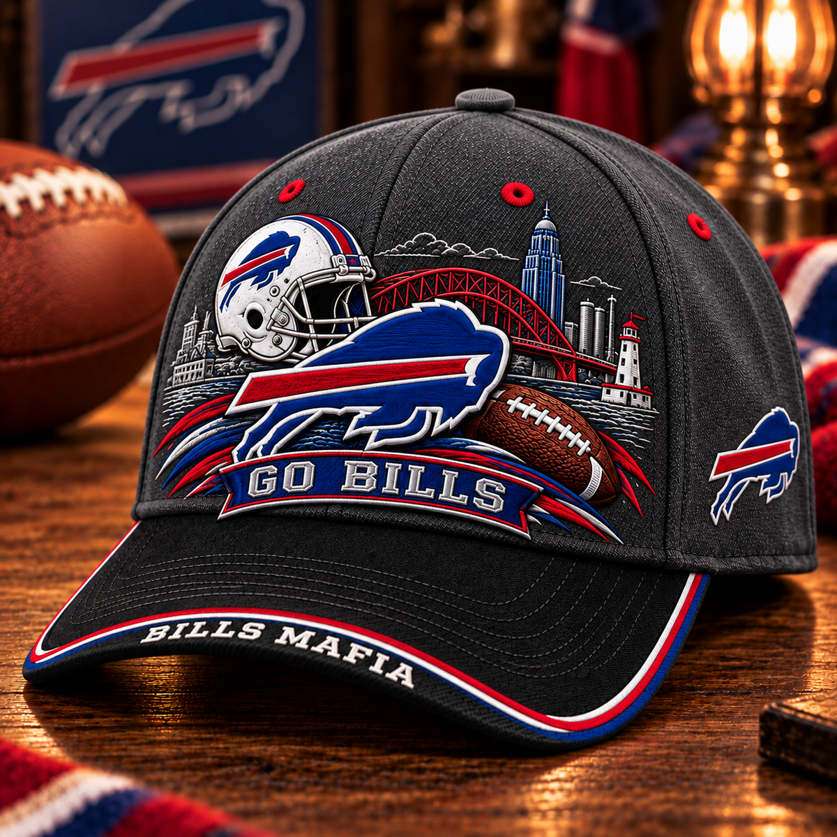🇺🇸 Last Day Promo: 49% OFF🏈 Go Bills Game Day Cap – Football Fan Gift