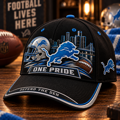 🇺🇸 Last Day Promo: 49% OFF🦁 ONE PRIDE Football Fan Cap – Defend The Den Game Day Ha