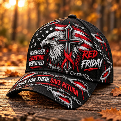 🇺🇸 Last Day Promo: 49% - RED Friday Eagle Cross Safe Return Baseball Cap