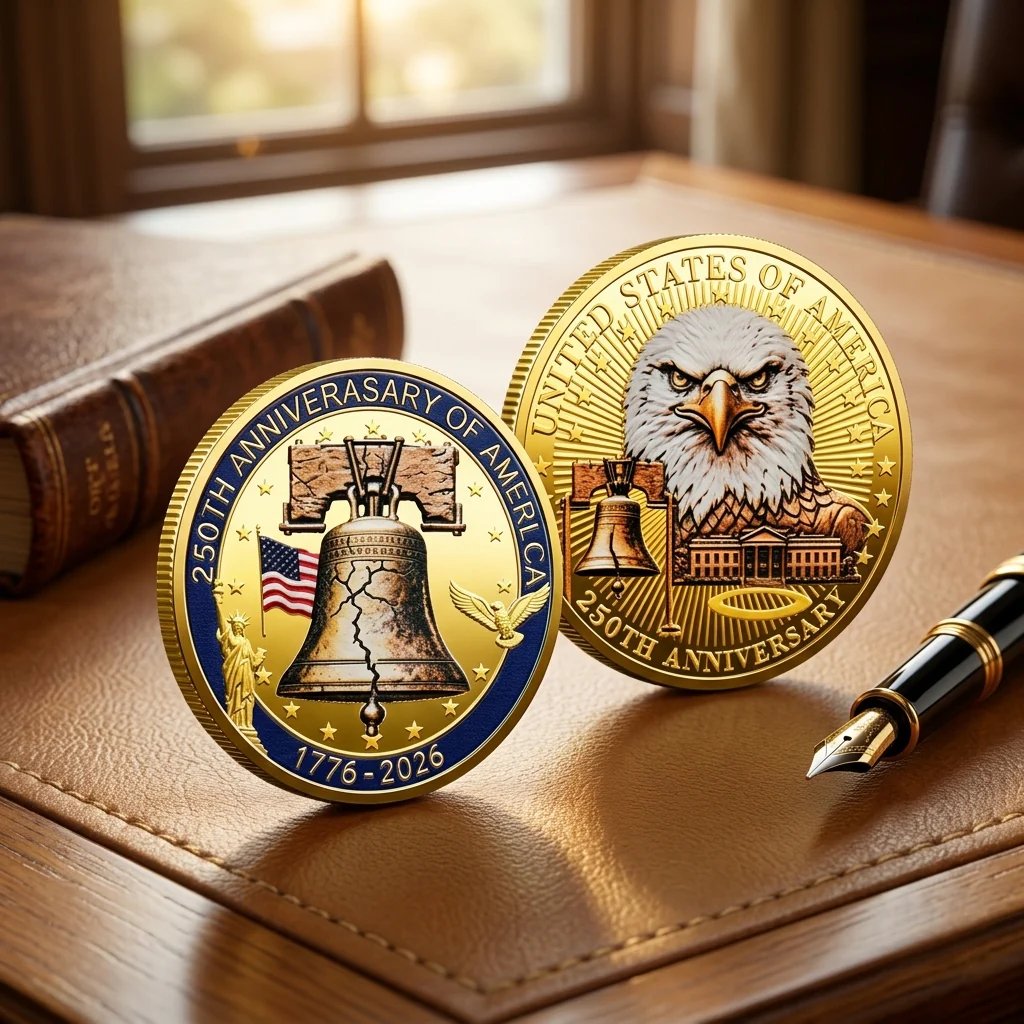 🔥HOT SALE✨9PCS USA 250th Anniversary Commemorative Coin Gift Set