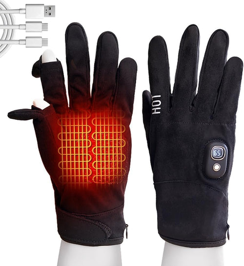 🔥Rechargeable Heated Touchscreen Gloves – Battery-Powered Winter Work Gloves with Heating Function, Thin, Flexible Design, and Touchscreen Fingertips for Men and Women