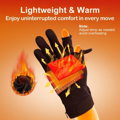 🔥Rechargeable Heated Touchscreen Gloves – Battery-Powered Winter Work Gloves with Heating Function, Thin, Flexible Design, and Touchscreen Fingertips for Men and Women