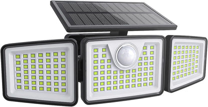 2500LM 3-Head Solar Motion Sensor Lights