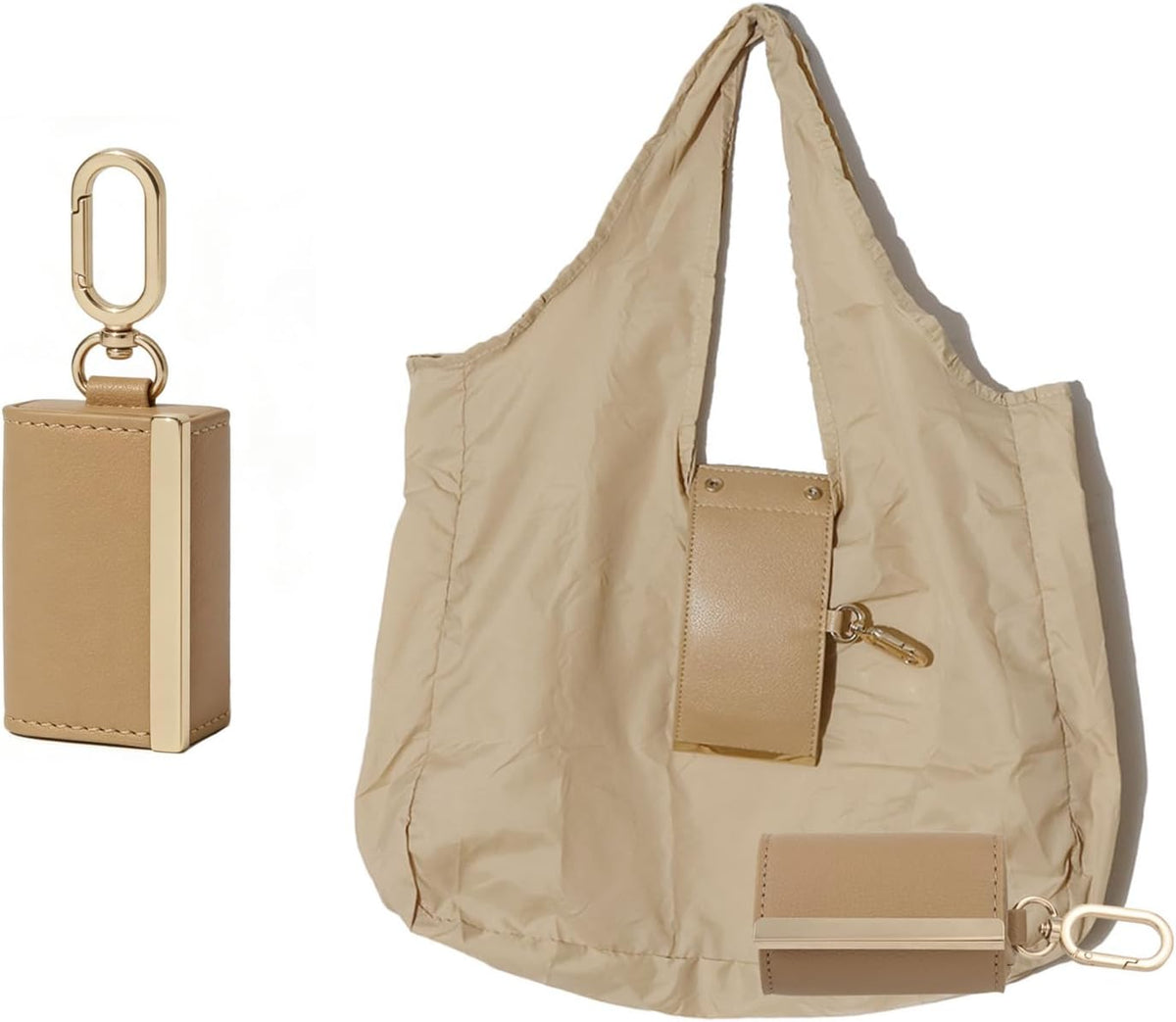 🛍️ Foldable Tote Bag Keychain – Compact, foldable, and easy to carry. Clip it to your keys, bag, or belt and unfold it whenever you need extra storage.