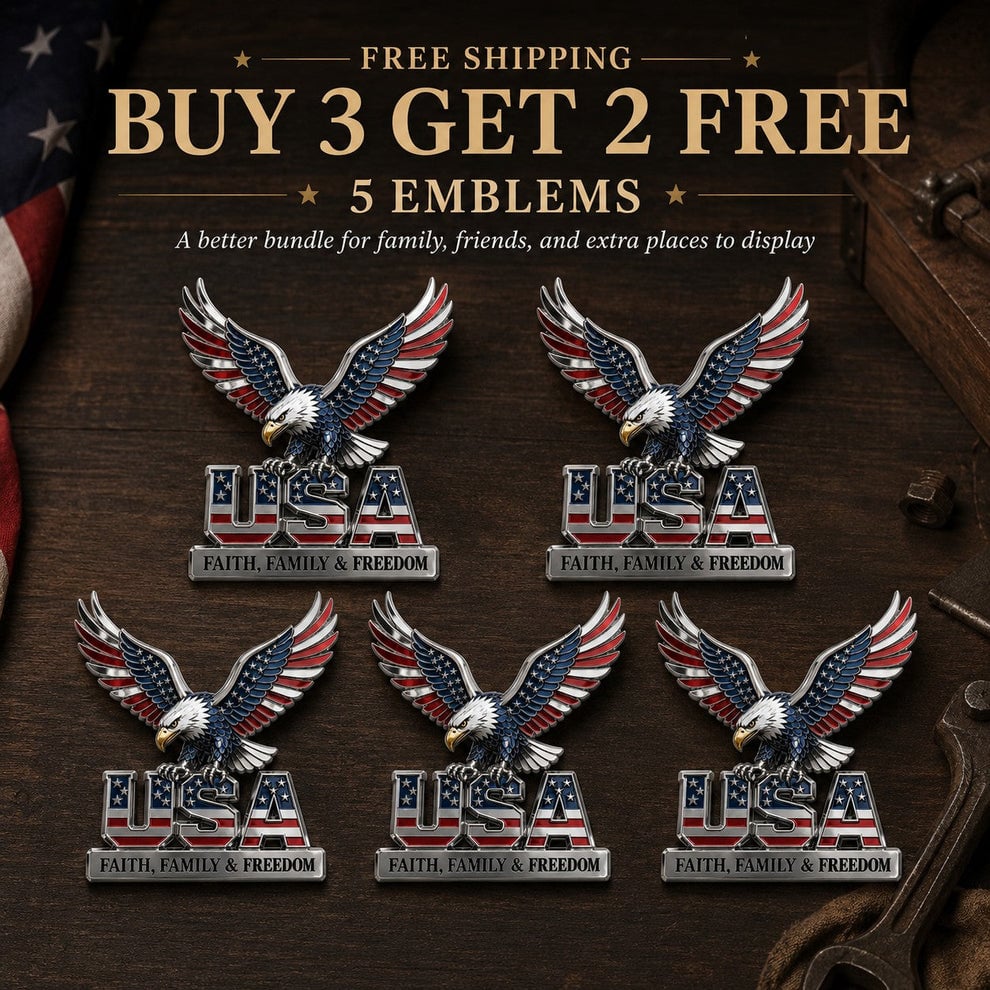 🇺🇸250th Anniversary 50% OFF - ★USA Faith, Family & Freedom★ Metal Emblem