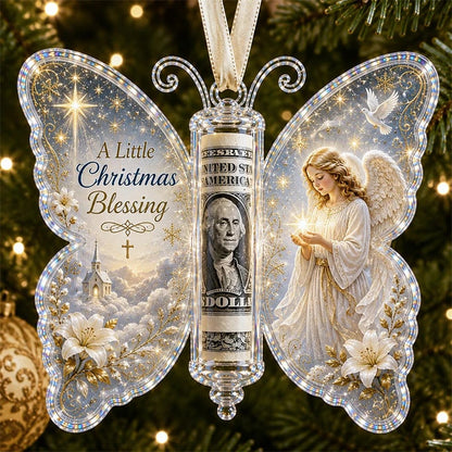 🦋💵 Christmas Butterfly Money Gift Ornament – Holiday Cash Holder Keepsake🎄✨