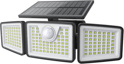 2500LM 3-Head Solar Motion Sensor Lights