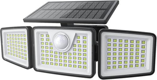 2500LM 3-Head Solar Motion Sensor Lights