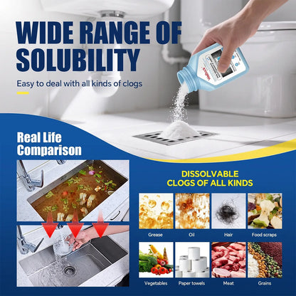 Powerful Drain Cleaner 320g – Fast Clog Remover for Kitchen, Sink & Toilet Drains