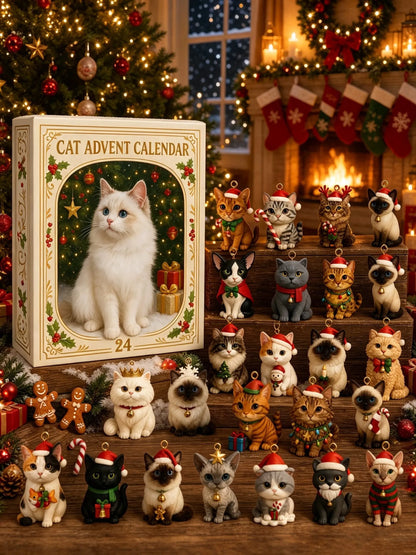 🎄💥Advent Calendar 2026 Cat Advent Calendar - Giftfor Adults Friends CatOwners and Lovers Christmas Holiday Countdown Gift🐈(Single-sided printing)