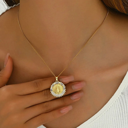 Stainless Steel Virgin Mary Necklace