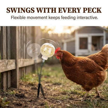 🔥 LAST DAY 49% OFF 📍Interactive Swinging Chicken Feeder Toy